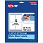 Avery Laser/Inkjet Rectangle Multipurpose Labels, 4-3/4" x 3-3/4", Clear, 100/Pack (94254)~#|#~F914E7D0-D617-4487-B40D17604822BE5A_sc7