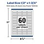 Avery Laser/Inkjet Multipurpose Labels, 1.75" x ", Glossy White, 1500/Pack (94204)~#|#~F915E0FB-5AE4-4E08-B01827754BD384CC_sc7