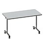 Correll 60"W x 30"D Adjustable Foldable Rectangular Training Room Table, Laminate, With Wheels, Gray Granite~#|#~F919FDED-E302-4950-B93ED34F11C60616_sc7