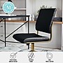 Martha Stewart Ivy Armless Faux Leather Swivel Office Chair, Black/Polished Brass (CH2209211BKGLD)~#|#~F91B4069-9401-4A64-97803339F6C970D3_sc7