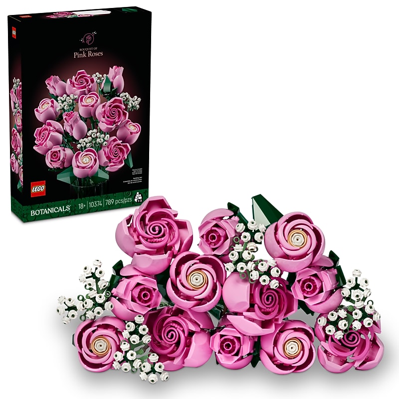 LEGO Botanicals Bouquet of Pink Roses, 789 Pieces (10374) image 1