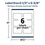 Avery Laser/Inkjet Rectangle Waterproof Multipurpose Labels, 3.375"  x 2.3333", White, 150/Pack (94212)~#|#~F920B057-7C00-425E-B3E141AB69B10E15_sc7