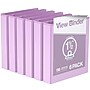 Davis Group Standard View 1.5" 3-Ring Binders, Lavender, 6/Pack (7412-13-06)~#|#~F9257553-B2EF-4DA9-84D977A007981B2C_sc7