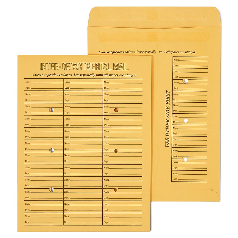 Staples Adhesive Inter-Departmental Kraft Envelope, 10" x 13", Brown, 100/Box (SPL391542) image 1