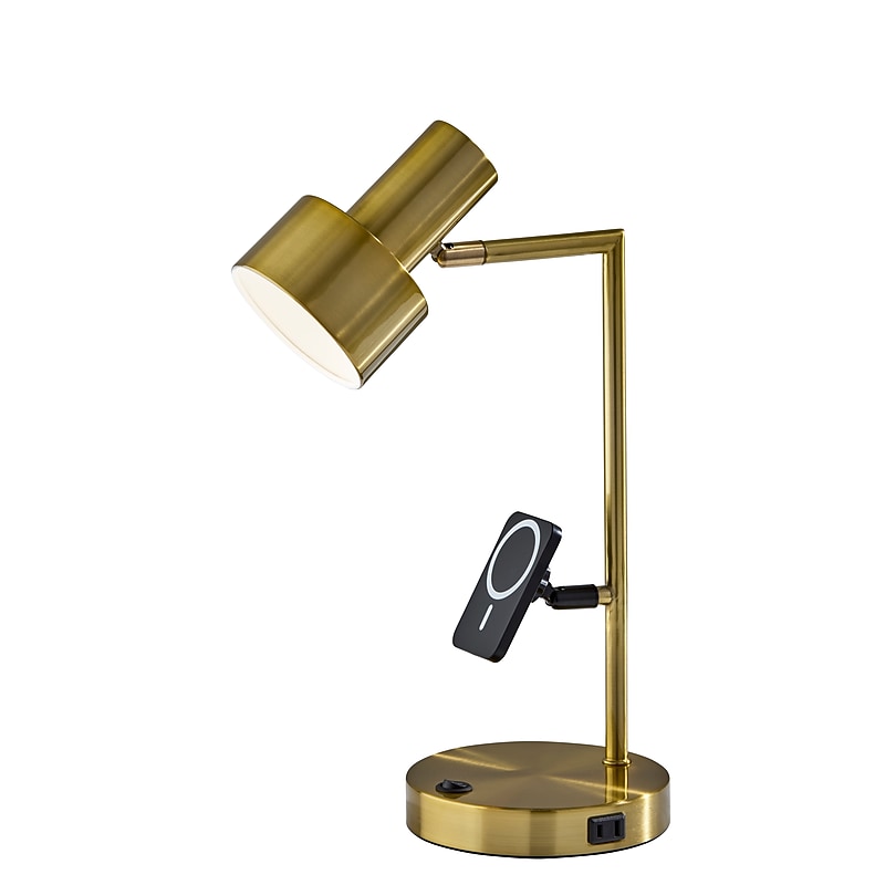 Adesso Rowe Supercharger Incandescent Desk, 19"H, Antique Brass (2606-21) image 1