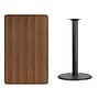 Flash Furniture Laminate Table Top with 24'' Round Bar-Height Table Base, 30" x 48", Walnut (XUWA3048TR24B)~#|#~F92C45A5-F866-4B9E-81223F29D7CDBD48_sc7