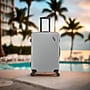 DUKAP Discovery 25.59" Hardside Suitcase, 4-Wheeled Spinner, TSA Checkpoint Friendly, Silver (DKDIS00M-SIL)~#|#~F930A62E-A89A-490F-B04AEAF932BBA47C_sc7