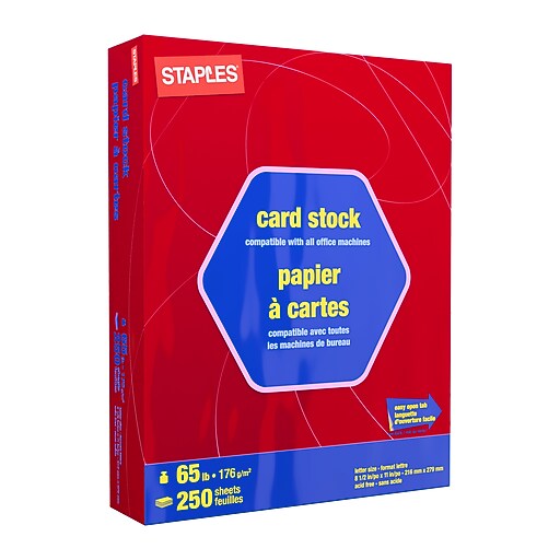 Staples 65 lb. Cardstock Paper, 8.5