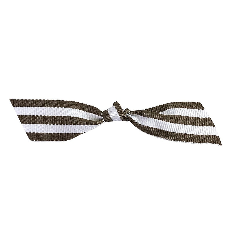 JAM Paper Grosgrain Ties, Brown/White , 100/Pack (52640349312) image 1