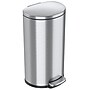 iTouchless SoftStep Semi-Round Stainless Steel Step Trash Can with Hinged Lid, 7.93 Gallon (IP08DSS)~#|#~F93DA10F-D6CF-4010-B4A463F45B482A45_sc7