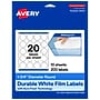 Avery Laser/Inkjet Round Multipurpose Labels, White, 20 Labels/Sheet, 10 Sheets/Pack (94509)~#|#~F93E8027-2160-4C73-B2434168FF0BDFDF_sc7