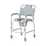 Medline Guardian Shower Commode, Fixed Arms, Back Rest, Aluminum Frame, 300 lb. Capacity (G1-502PWX1)~#|#~F94616D2-9CAC-45AE-B71C6C9A7D494D4F_sc7