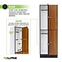 Alpine Industries 72" 2-Tier 2-Column Storage Locker, Oak (701-O-2-SPO-MK)~#|#~F949AFD8-F290-4E4C-81221B3D677BEEE4_sc7