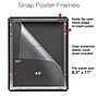 Excello Global Products Snap Frame Poster Holder, 8.5" x 11", Wall Mounted, Black Metal (SF-8511-BLK)~#|#~F9513DF3-5C83-4305-A72893DCD3D6290E_sc7