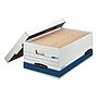 Bankers Box R-Kive Medium Duty 65% Recycled File Storage Box with Lift Off Lid, Legal Size, White/Black, 4/Pack (70208)~#|#~F953E7EA-E3AC-4107-B6928263AAD0AEDA_sc7