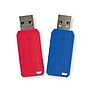 Verbatim PinStripe 128GB USB 2.0 Type A Flash Drive, Red and Blue, 2/Pack (70391)~#|#~F954DC7D-B928-4FB6-A7A8355C33978BF1_sc7