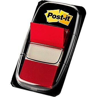 Post-it® Flags Value Pack, 1" x 1.7", Red, 600 Flags (680-RD12)