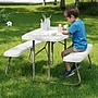 Flash Furniture Paige Rectangular Folding Kids Picnic Table and Benches, 32.625" x  37.5", White (RBEBB2432FD2WH)~#|#~F95B555F-A876-4CA0-B2A142F461C6CC5D_sc7