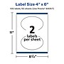 Avery Laser/Inkjet Multipurpose Oval Labels, 6" Dia, Glossy White, 100/Box (94057)~#|#~F95EE26E-03F6-476D-A303FBCD0140AFC8_sc7