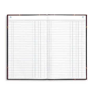 Staples Hard Journal, 7.25"W x 11.75"H, Black/Burgundy (217687)