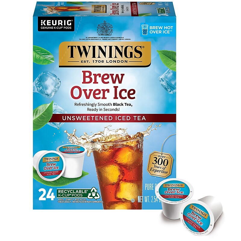 Twinings Iced Unsweetened Black Tea, Keurig® K-Cup® Pods, 24/Box (F16926) image 1
