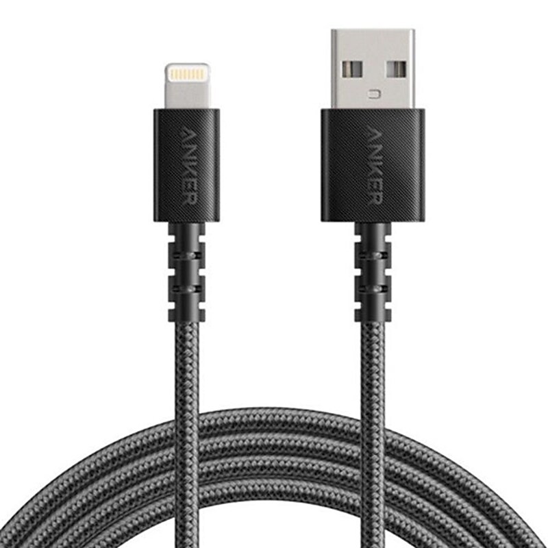 Anker PowerLine Select+ USB to Lightning Charging Cable, 6 ft., Black (A8013H12-1) image 1