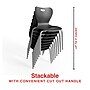 Staples Polypropylene 16" Student Chair, Black, 4/Box (ST63541)~#|#~F97CA97F-0A5D-4B1E-A58B03F2A40B7F2A_sc7