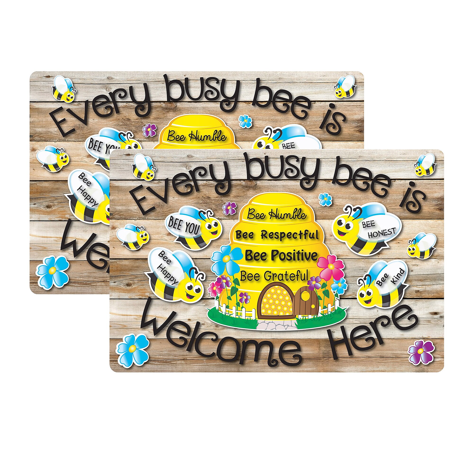 Ashley Smart Poly Commercial Floor Mat, 15.5″ x 23.5″, Bee Hive Theme Values, 2/Bundle (ASH91504-2) Sansujyuku sansujyuku.com