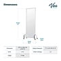 Viva Comfort 72" Mobile Rehabilitation Treatment Mirror with Locking Casters & Safety-Backed Glass, Gray (908-02-MK)~#|#~F980E884-C212-45C3-90931F7B43332078_sc7