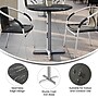 Flash Furniture TopGuard 31.25" Round Wood Restaurant Dining Table with X-Base, Black Faux Marble/Silver Base (STRD31BMAT2222S)~#|#~F98344B2-6703-4FEA-B3157DE734613668_sc7