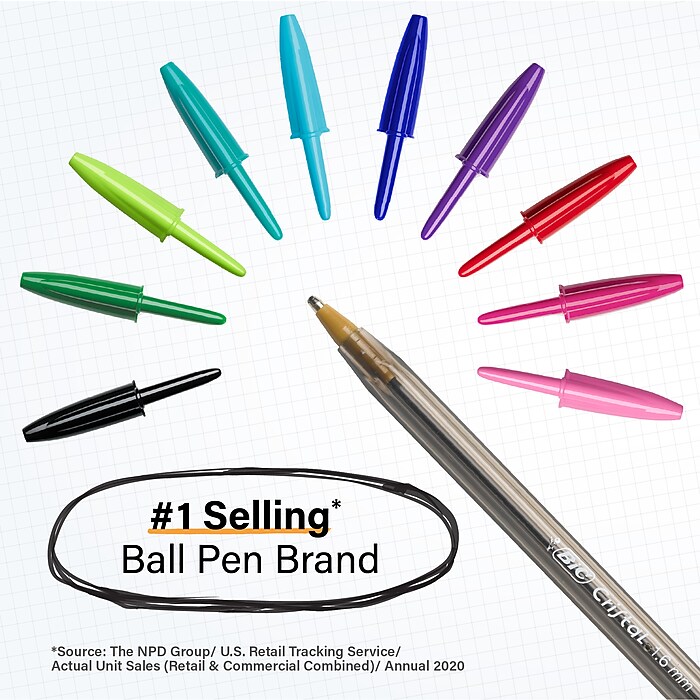 BIC Cristal Xtra-Bold Ballpoint Pens, Bold Point, 1.6mm