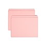 Smead Reinforced File Folder, Straight Cut, Letter Size, Pink, 100/Box (12610)~#|#~F984D326-1523-4612-AE58E02F7F196915_sc7