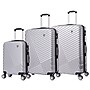 TUCCI VOLARO  3-Piece Hardside Luggage Set with Spinner Wheels, Silver Geometric (T0811-03PC-SLV)~#|#~F98960B9-CDBC-4127-B34D827CB3AC7DE6_sc7