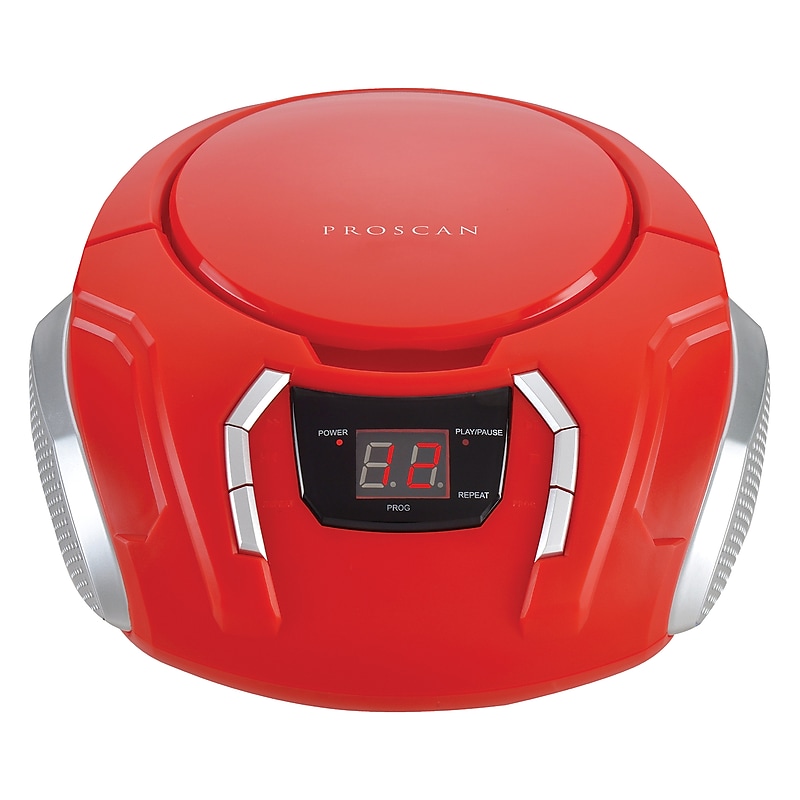 Proscan CD/Radio Boom Box, Red (PRCD261RED) image 1