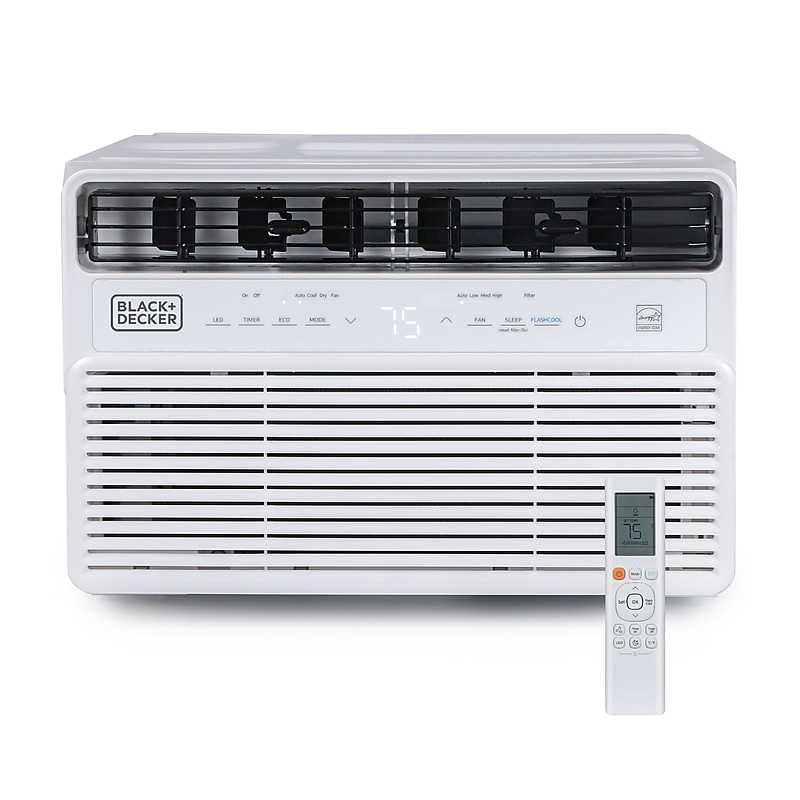 Black & Decker Energy Star 115-Volt 8,000 BTU Window Air Conditioner with Remote, White (BD08NWES) image 1