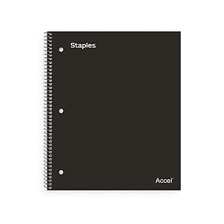 Staples Premium Poly 1-Subject Notebook, 8.5