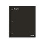 Staples Premium Poly 3-Subject Notebook, 8.5" x 11", College Ruled, 150 Sheets, Black (ST58313)~#|#~F98E8395-2DD3-450C-AB41985F195B6F2D_sc7