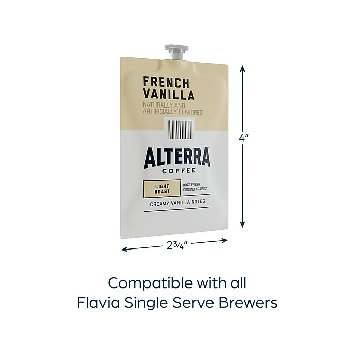 Lavazza Alterra French Vanilla Coffee Flavia Freshpack, Light