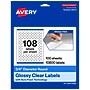 Avery Round Laser/Inkjet Multipurpose Labels, Clear, 108 Labels/Sheet, 100 Sheets/Pack (19479311186)~#|#~F9928C41-771D-4010-BA19131C8856C134_sc7