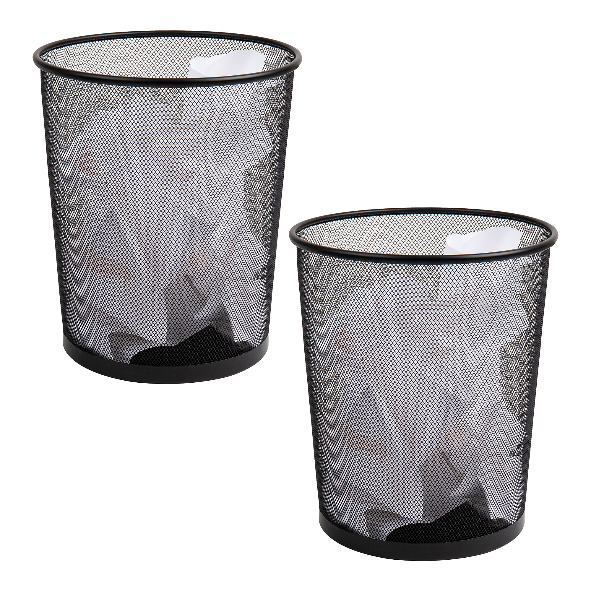 Mind Reader Metal Mesh Trash Can Without Lid, 4.4 Gallon, Black, 2/Pack (2CIRGA-BLK) Sansujyuku sansujyuku.com