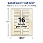 Avery Pearlized Ivory Rectangle Multipurpose Labels, 1" x 2-5/8", Ivory, 160/Pack (94201)~#|#~F996AD2C-4B18-43BB-BBA328E33C9D87A5_sc7