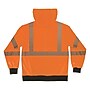 GloWear 8318BK High Visibility Long Sleeve Black Bottom Hooded Zip-Up Sweatshirt, ANSI Type R Class 3, Orange, X-Large (23075)~#|#~F999036C-07FF-4972-B4FC2995917E9399_sc7