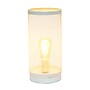 Creekwood Home Industrial Mesh Cylinder 12.75" LED Table Lamp, White (CWT-1005-WH)~#|#~F999AEE1-78CE-428D-AF132D5639F085C7_sc7