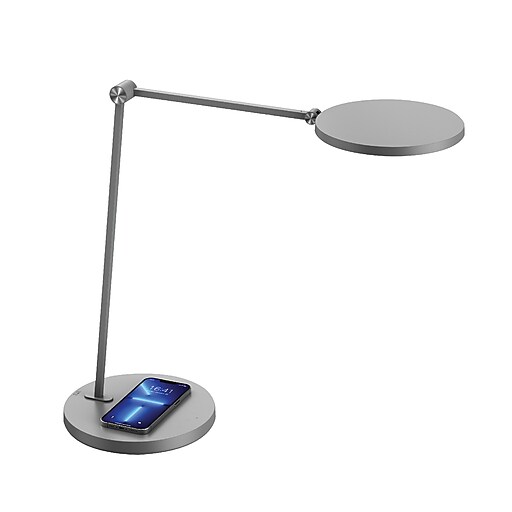 Sheffield Labs EXECUTIVE Wireless Charging LED Desk Lamp, 18.6", Gunmetal (TL25911) Staples