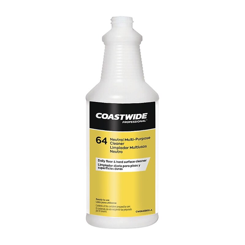 Coastwide Professional™ 64 Neutral Multi-Purpose 32 Oz. Spray Bottle, Yellow (CW6400SB-A) image 1