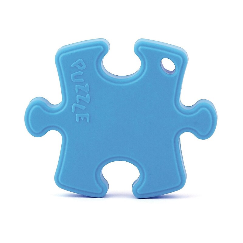The Pencil Grip Chewable Puzzle Piece Necklace, Blue (20230) image 1