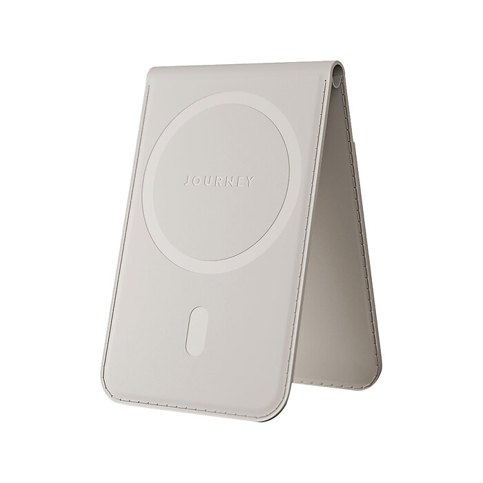 JOURNEY EZMO Magnetic MagSafe Wallet and Phone Stand, Dove Gray