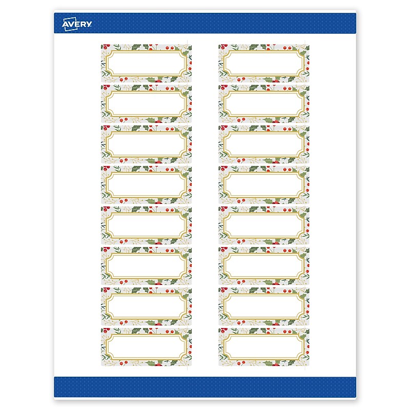 Avery Rectangle Multipurpose Labels, 1" x 2-5/8", White, 160/Pack (19479370461) image 1