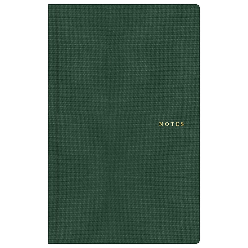 Blue Sky Bespoke Letterpress 5" x 8" Undated Personal Organizer, Fabric Cover, Forest Green (159135) image 1