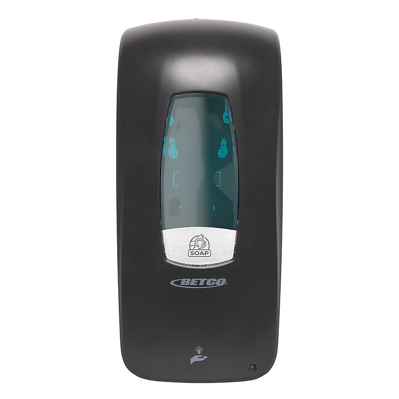 Betco Clario C3 Automatic Wall Mounted Hand Soap/Hand Sanitizer Dispenser, Refill Included, Black, 4/Carton (9302500) image 1